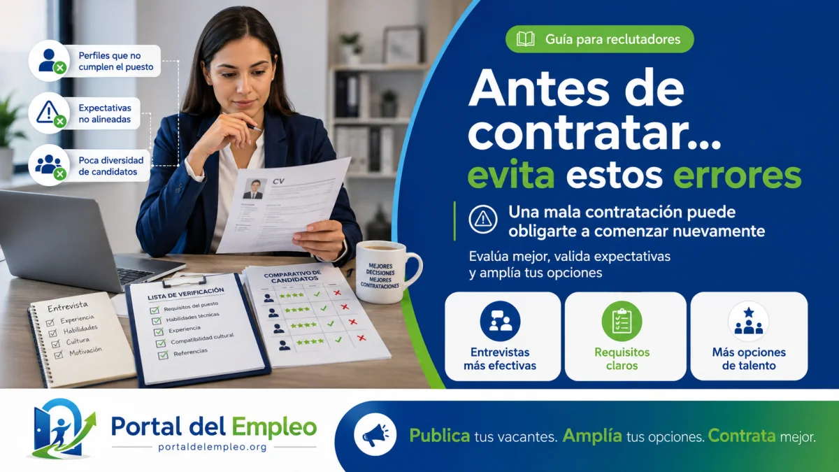 Antes de contratar: 10 errores que pueden convertir una buena vacante en una mala contratación
